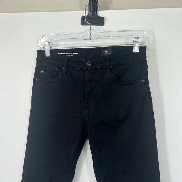 AG Adriano Goldschmied The Farrah Skinny Ankle Jeans in Black - Picture 2 of 7